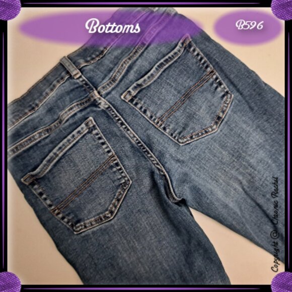 Medium Wash Straight Adjustable-Waist Jeans - Picture 5 of 6